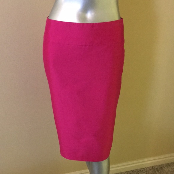 Talbots Dresses & Skirts - TALBOTS | Hot Pink Pencil Skirt Silk Blend